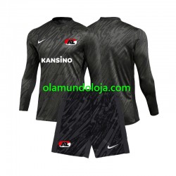 Camisola AZ Alkmaar Guarda-redes Criança Equipamento Segundo 2024-2025 Manga Comprida